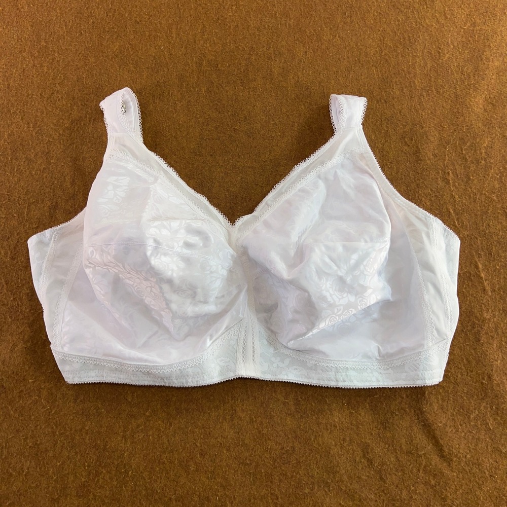 Playtex Womens 54DDD White 18 Hour Ultimate Shoulder Comfort Wirefree Bra 4693